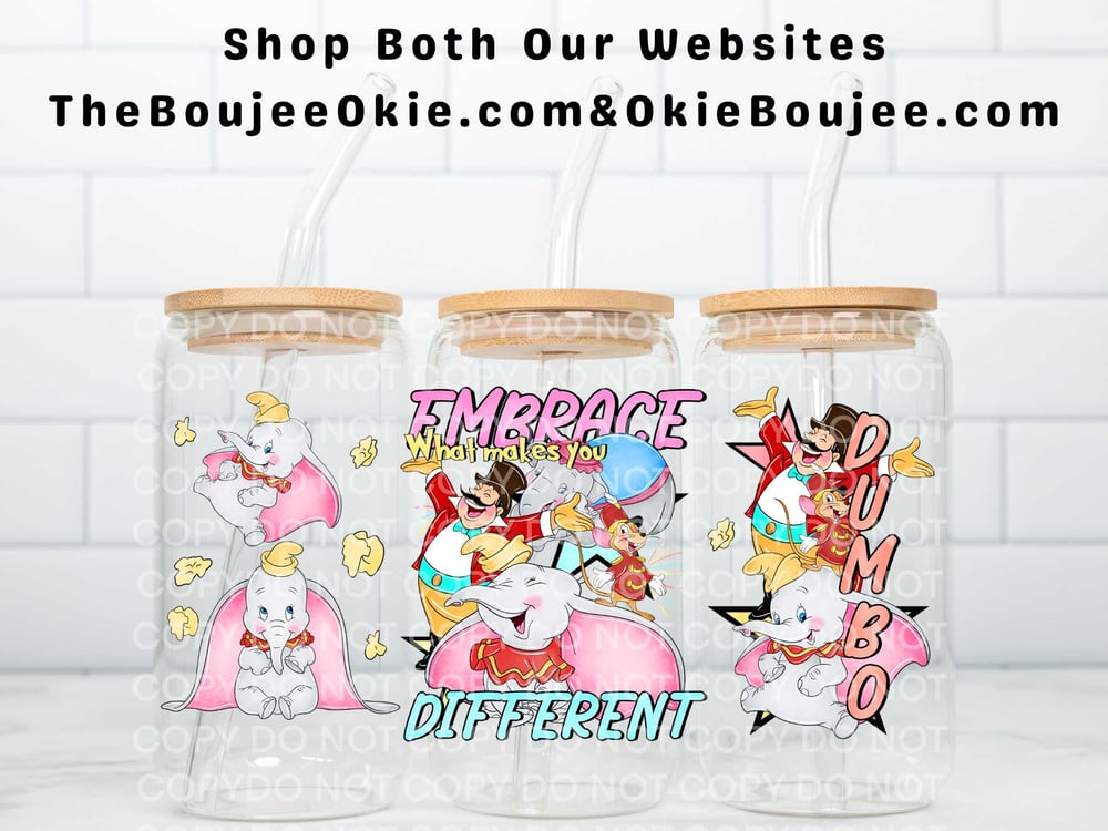 Image of Dumbo Embrace What Makes You Different Uv Dtf Wrap Double Sided  W0807