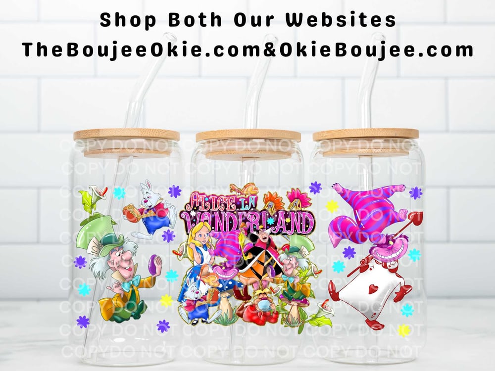 Image of Alice In Wonderland Uv Dtf Wrap Double Sided  W0690