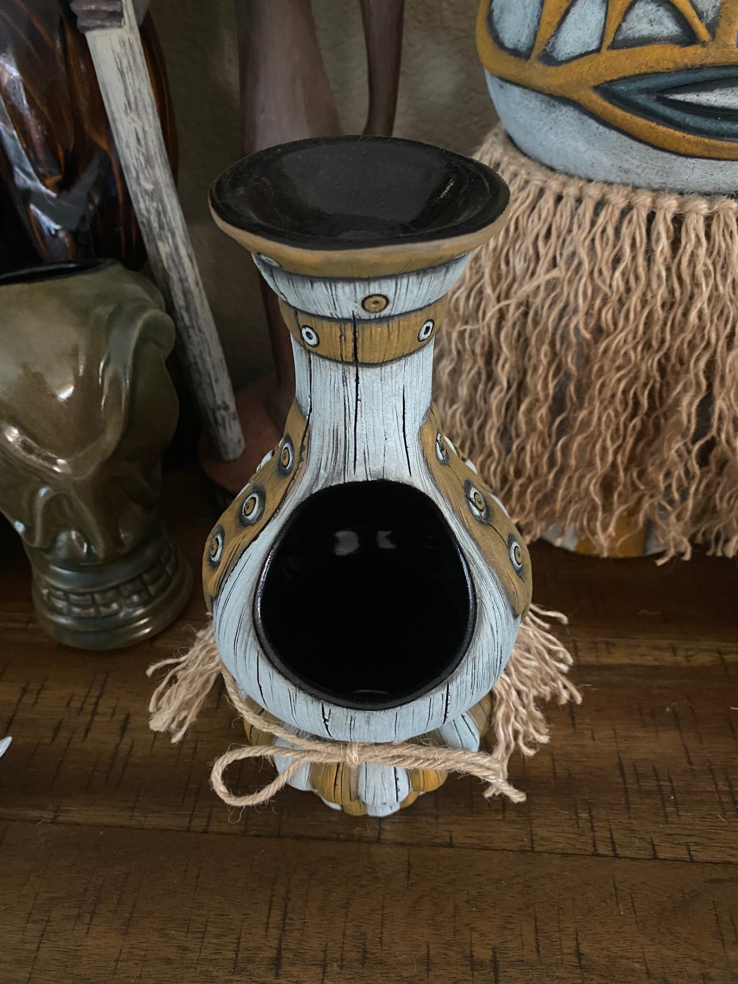 Image of One of the Last Kovave Mugs #124 - Woodgrain Orange/White - US Shipping Included