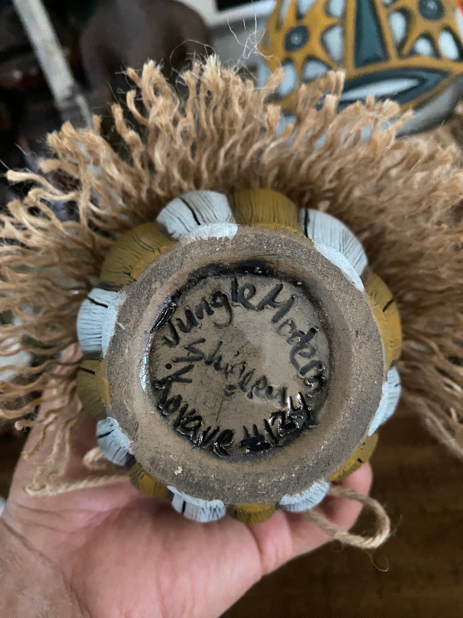 Image of One of the Last Kovave Mugs #124 - Woodgrain Orange/White - US Shipping Included