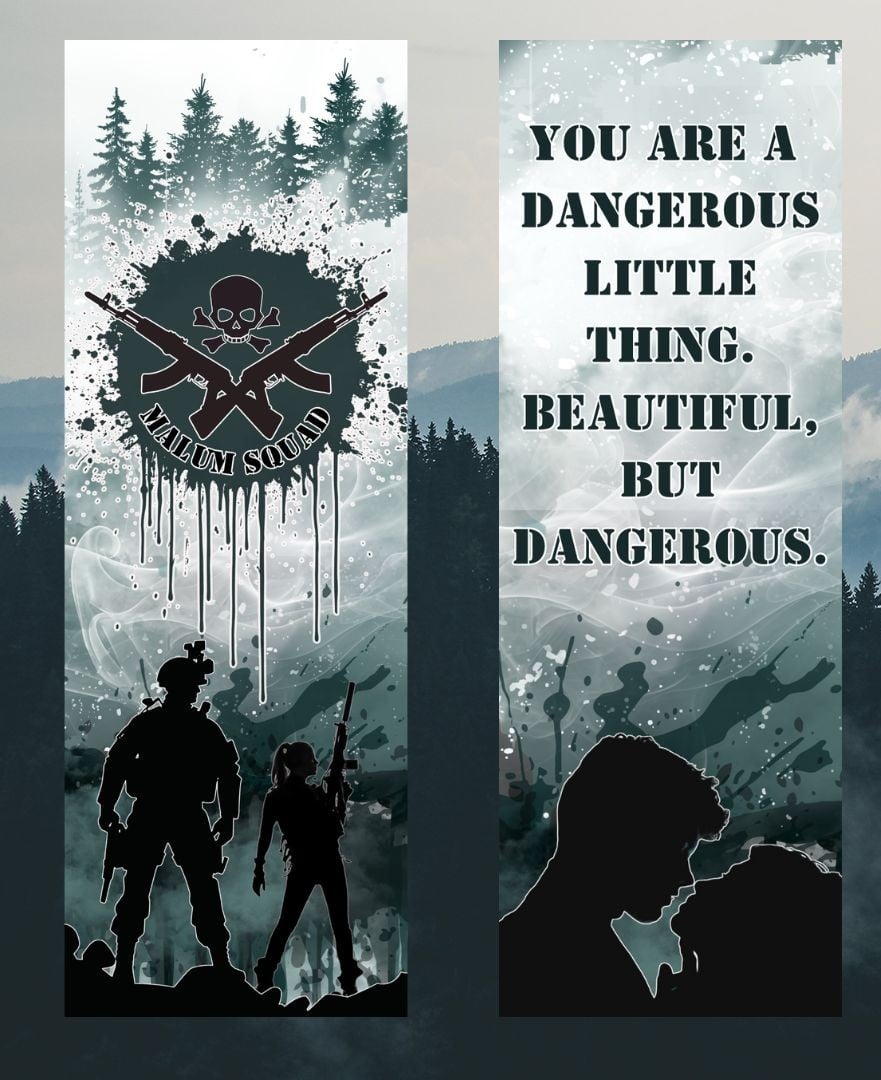 Image of Officially licensed leave me behind double sided bookmark