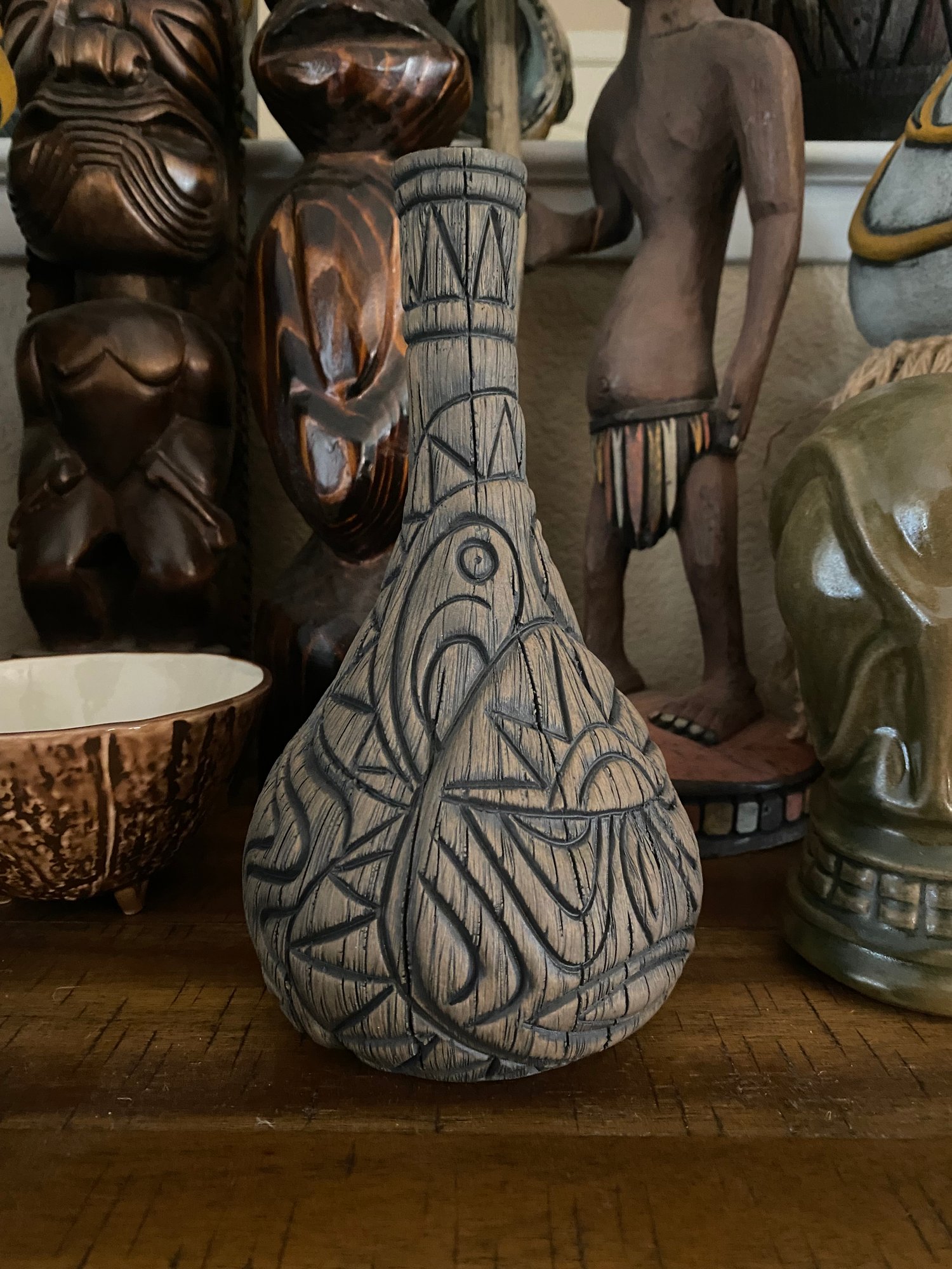 Image of “Abelam Peace Maker” Pipe (a) - Brown Woodgrain - Must Be 21 to Purchase - US Shipping Included 