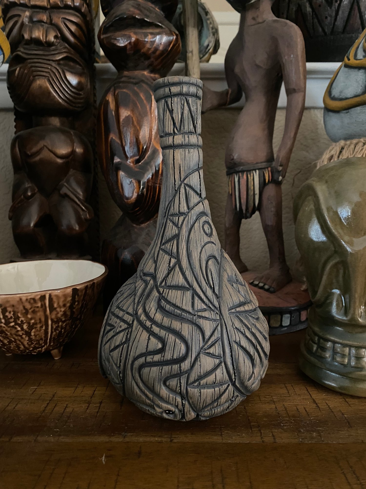 Image of “Abelam Peace Maker” Pipe (a) - Brown Woodgrain - Must Be 21 to Purchase - US Shipping Included 