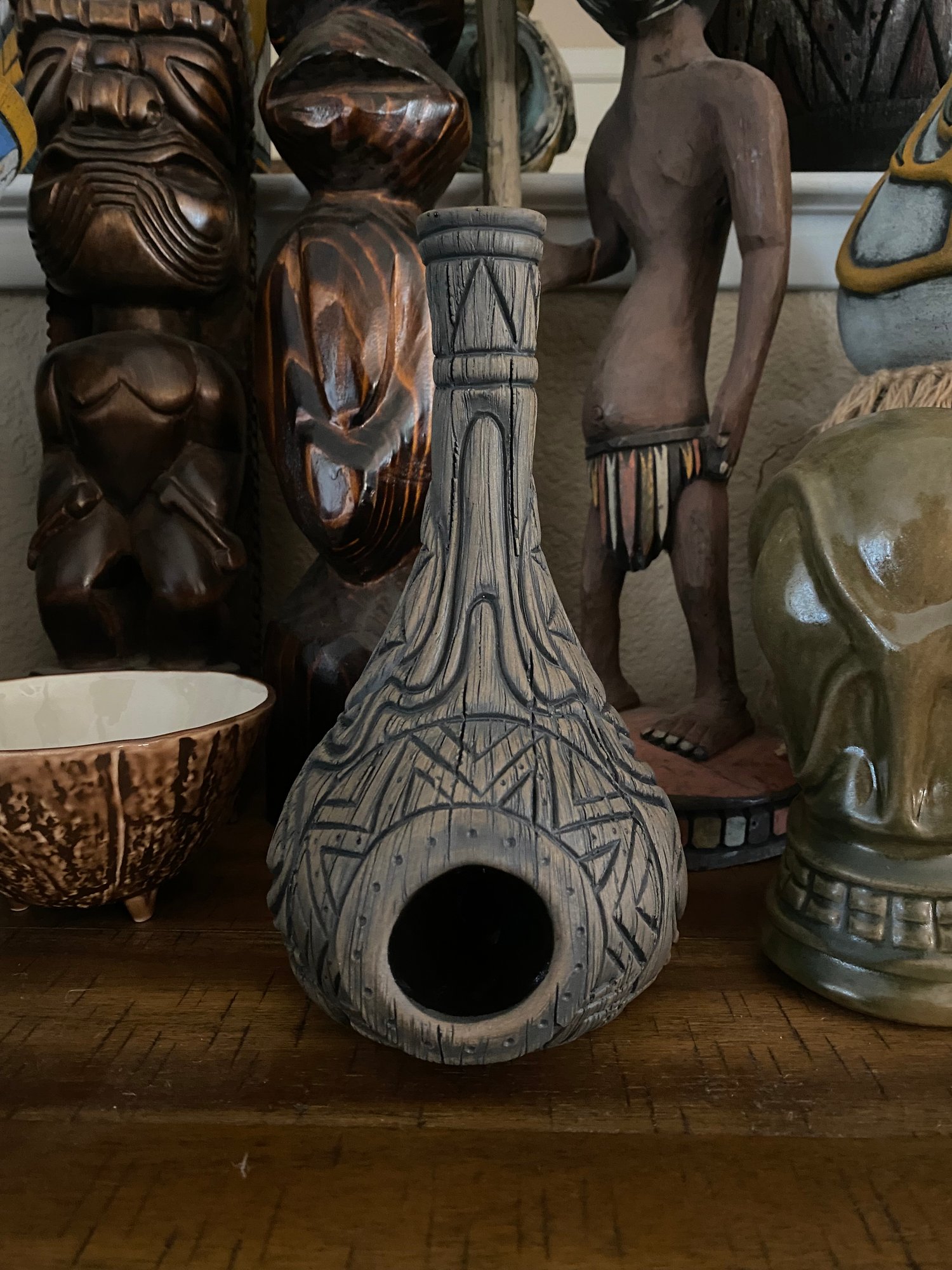 Image of “Abelam Peace Maker” Pipe (a) - Brown Woodgrain - Must Be 21 to Purchase - US Shipping Included 