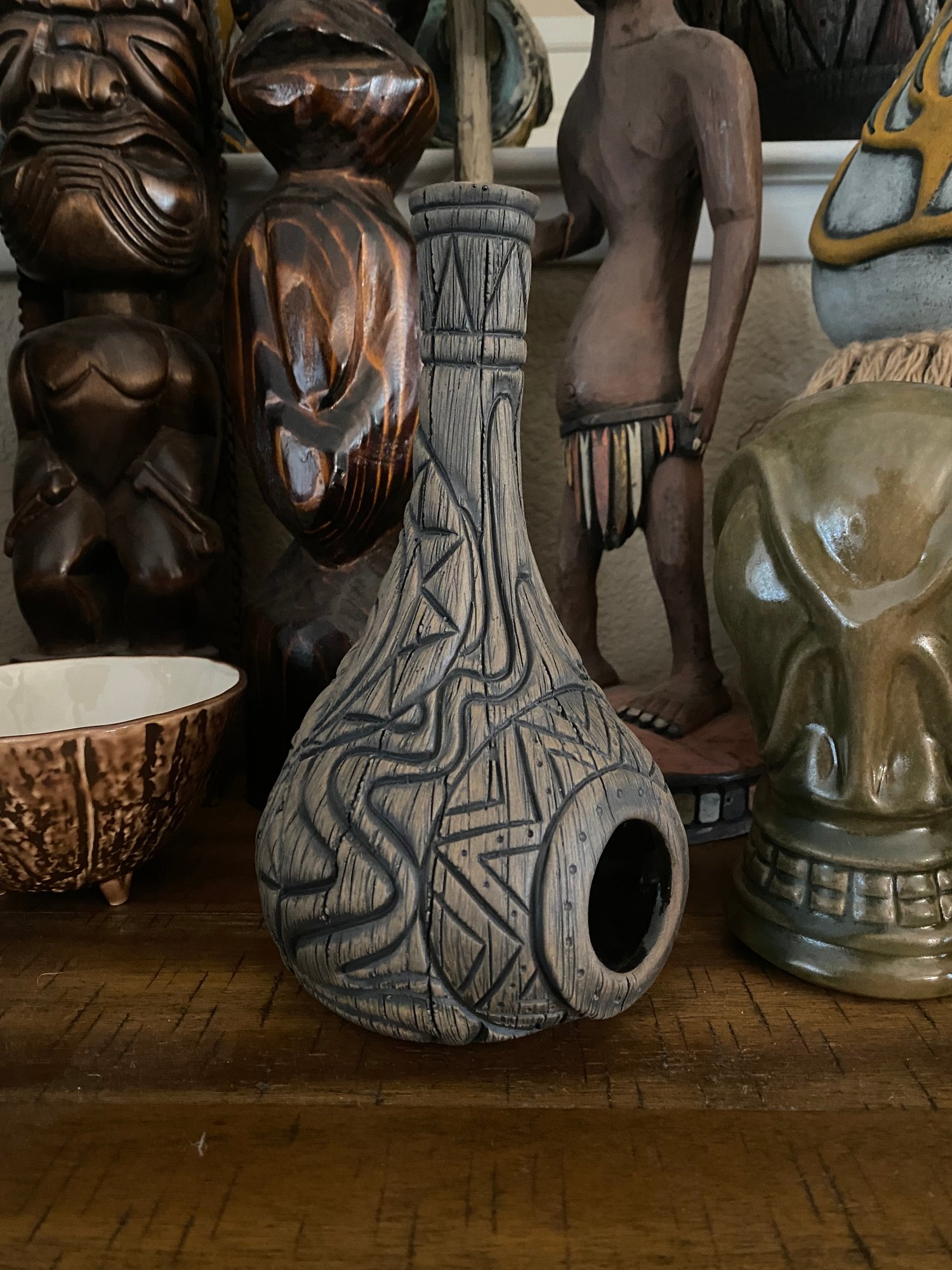 Image of “Abelam Peace Maker” Pipe (a) - Brown Woodgrain - Must Be 21 to Purchase - US Shipping Included 