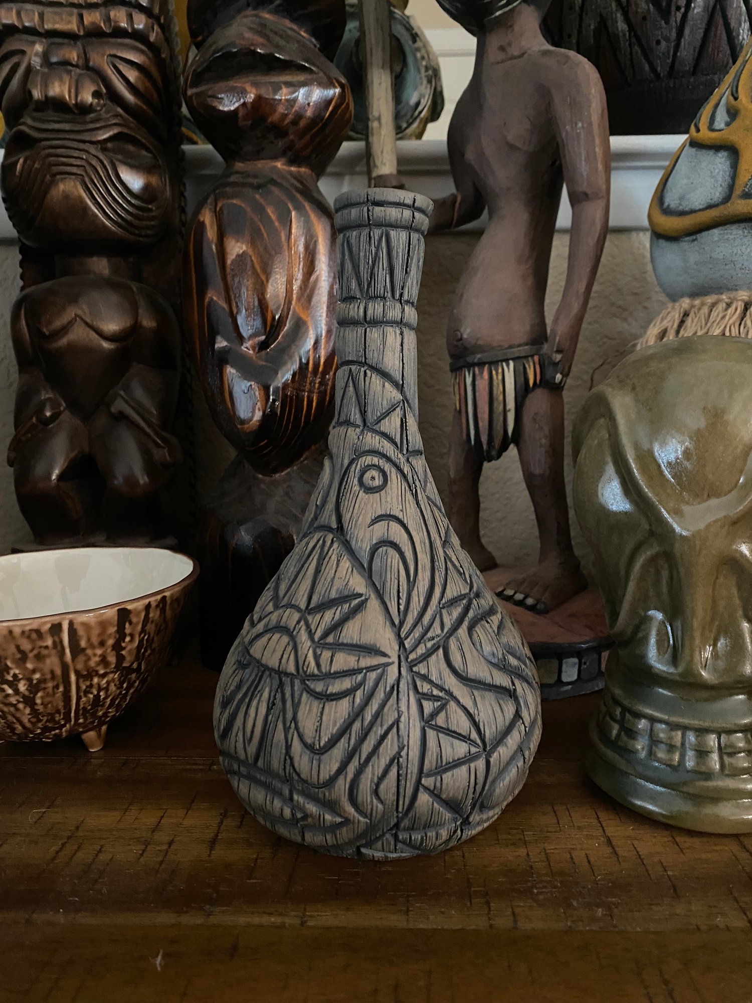 Image of “Abelam Peace Maker” Pipe (a) - Brown Woodgrain - Must Be 21 to Purchase - US Shipping Included 