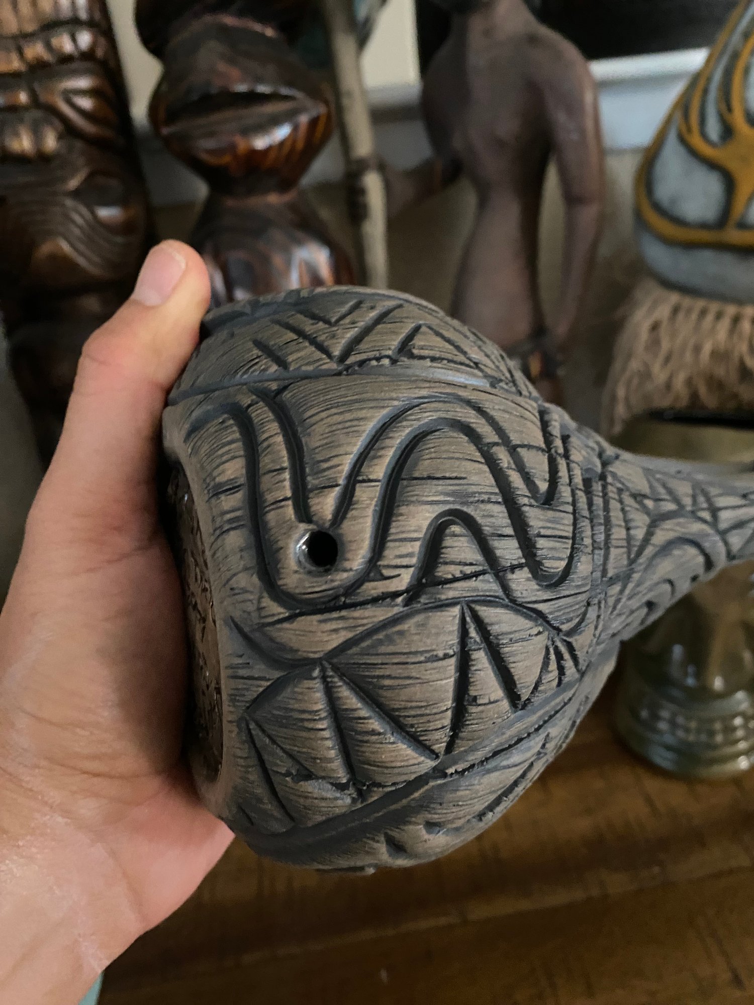 Image of “Abelam Peace Maker” Pipe (a) - Brown Woodgrain - Must Be 21 to Purchase - US Shipping Included 