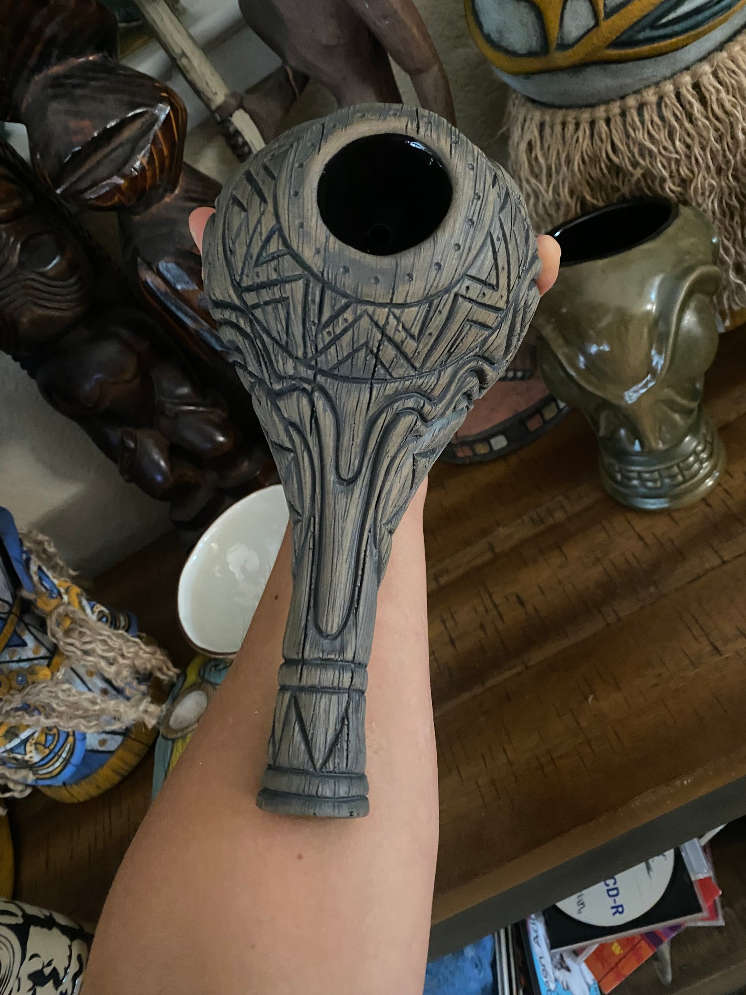 Image of “Abelam Peace Maker” Pipe (a) - Brown Woodgrain - Must Be 21 to Purchase - US Shipping Included 