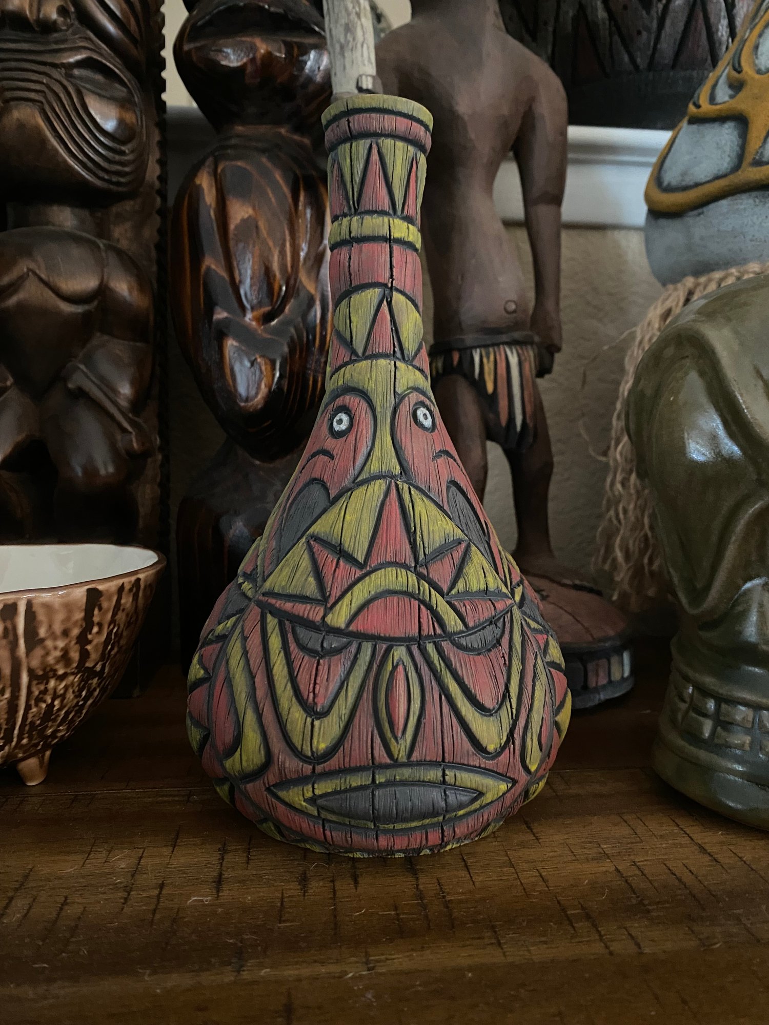 Image of “Abelam Peace Maker” Pipe (c) - Red/Yellow - Must Be 21 to Purchase - US Shipping Included 