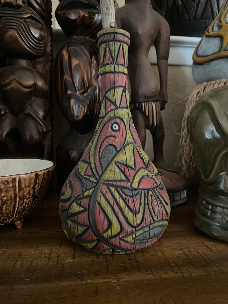 Image of “Abelam Peace Maker” Pipe (c) - Red/Yellow - Must Be 21 to Purchase - US Shipping Included 