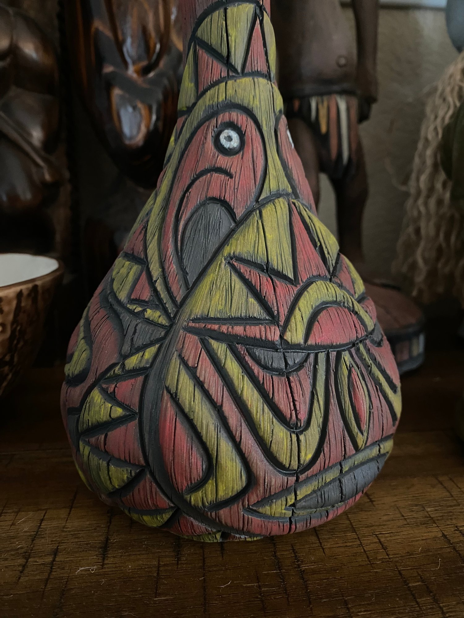 Image of “Abelam Peace Maker” Pipe (c) - Red/Yellow - Must Be 21 to Purchase - US Shipping Included 