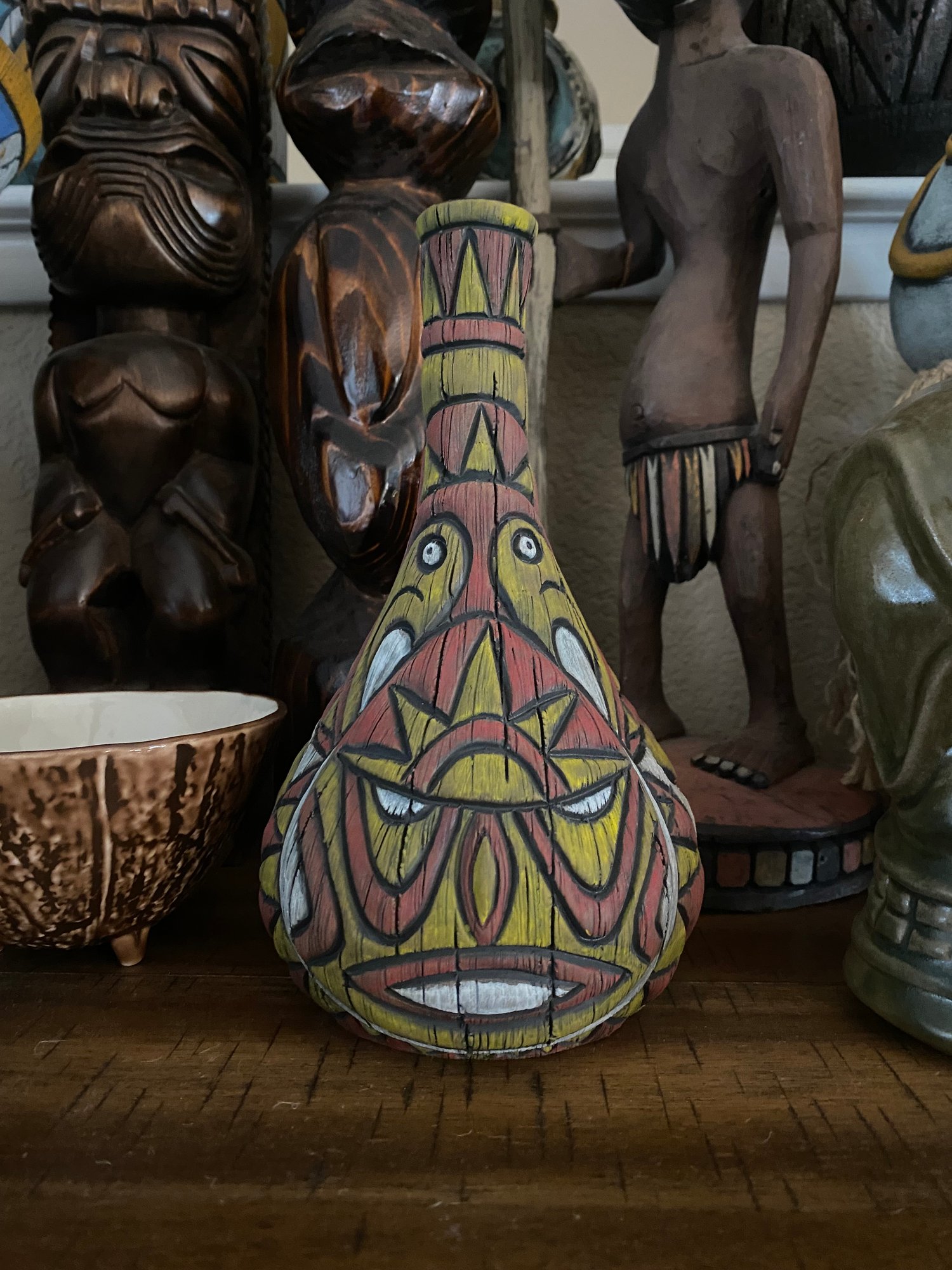 Image of  “Abelam Peace Maker” Pipe (d) -Red/Yellow/White - Must Be 21 to Purchase -US Shipping Included 