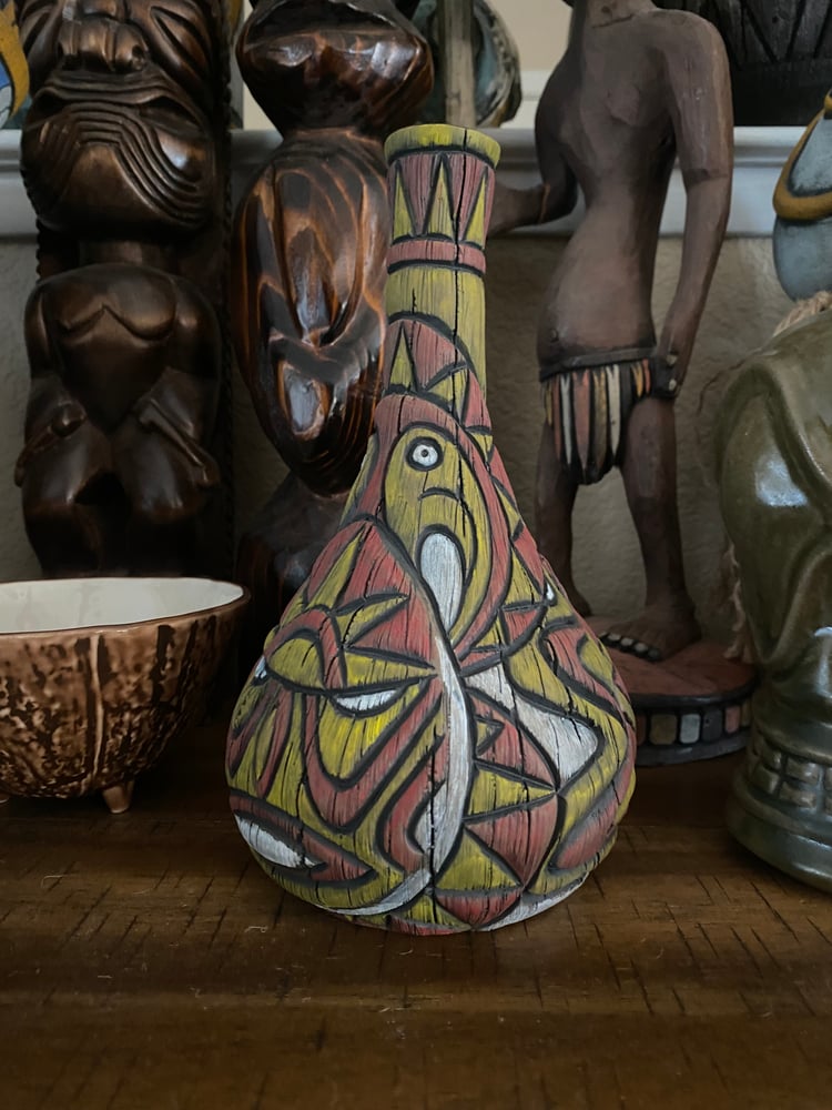 Image of  “Abelam Peace Maker” Pipe (d) -Red/Yellow/White - Must Be 21 to Purchase -US Shipping Included 