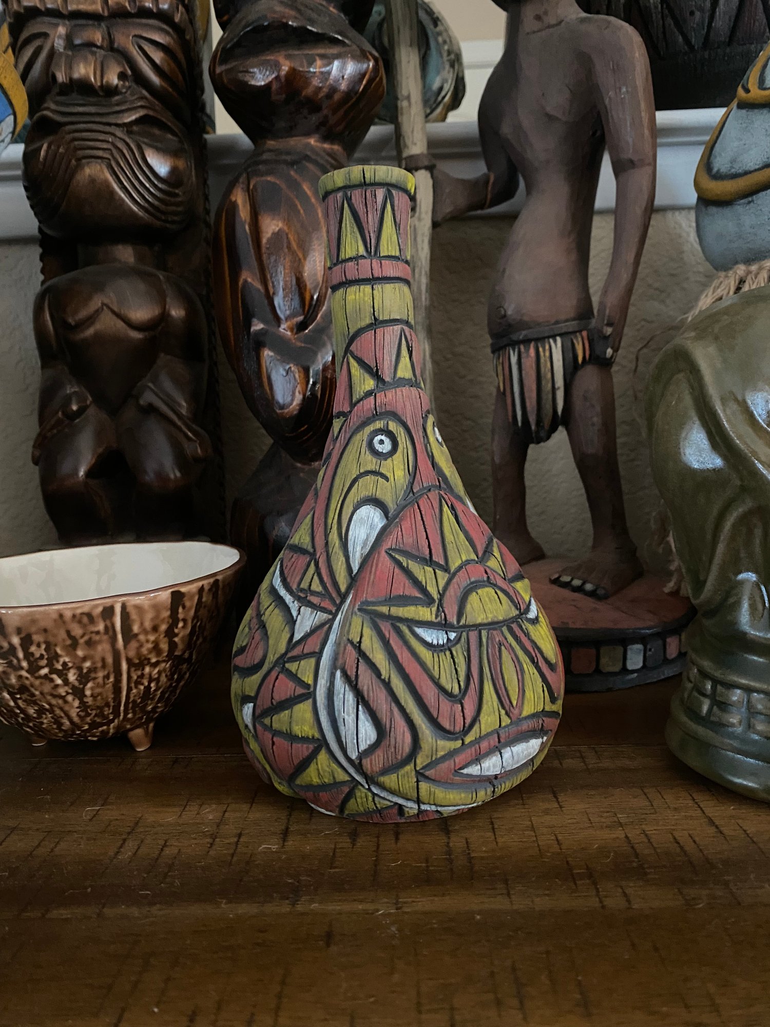 Image of  “Abelam Peace Maker” Pipe (d) -Red/Yellow/White - Must Be 21 to Purchase -US Shipping Included 