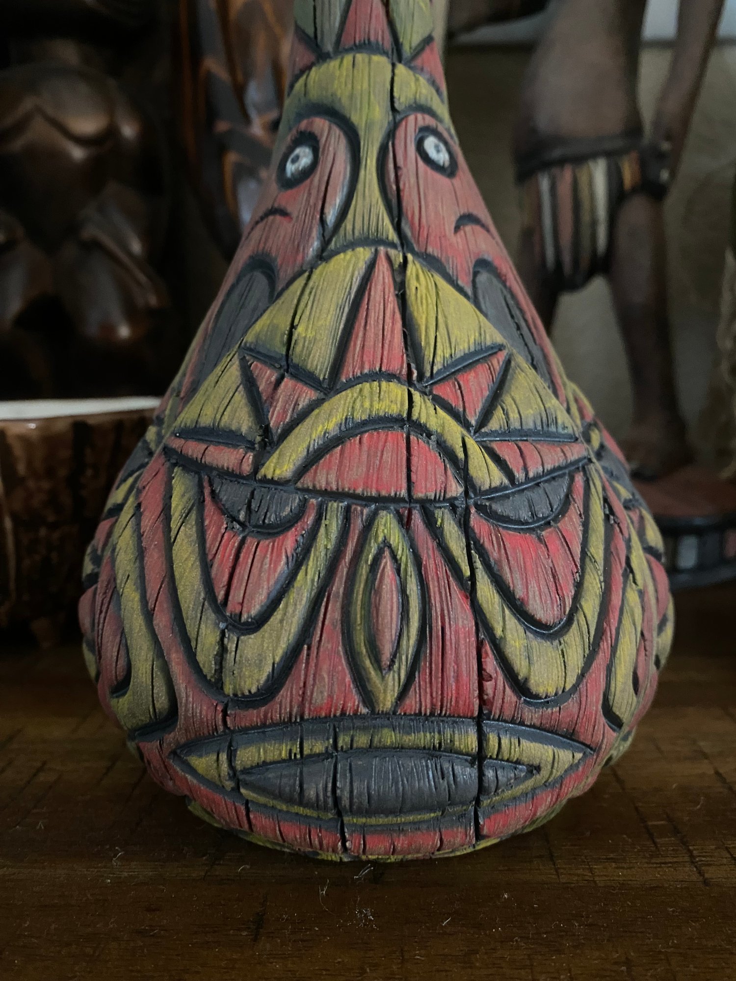 Image of “Abelam Peace Maker” Pipe (e) - Red/Yellow - Must Be 21 to Purchase - US Shipping Included 