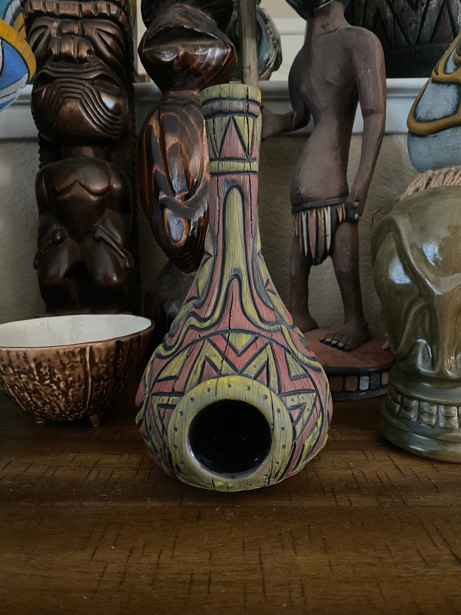 Image of “Abelam Peace Maker” Pipe (e) - Red/Yellow - Must Be 21 to Purchase - US Shipping Included 