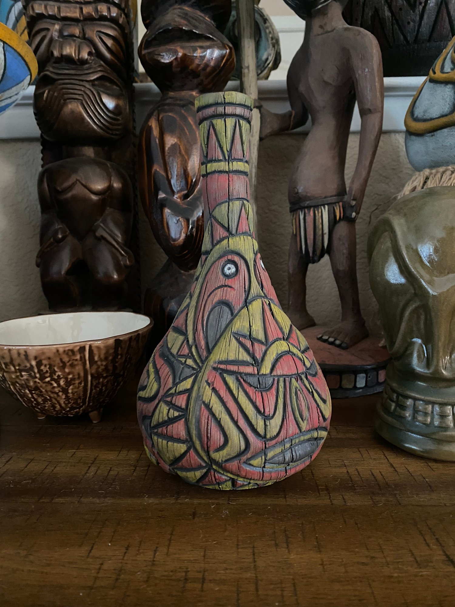 Image of “Abelam Peace Maker” Pipe (e) - Red/Yellow - Must Be 21 to Purchase - US Shipping Included 