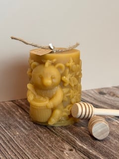 HONEY BEAR PILLAR CANDLE