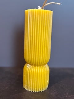 CRINKLE CUT PILLAR CANDLE * VELA PILLAR EN CORTE