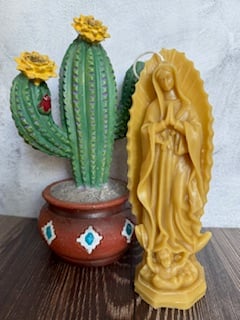 OUR LADY OF GUADALUPE CANDLE * VELA DE NUESTRA SEÑORA DE GUADALUPE 