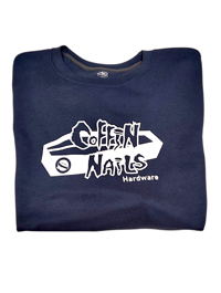 Image 1 of Coffin Nails Navy Crew Neck Sweatshirt