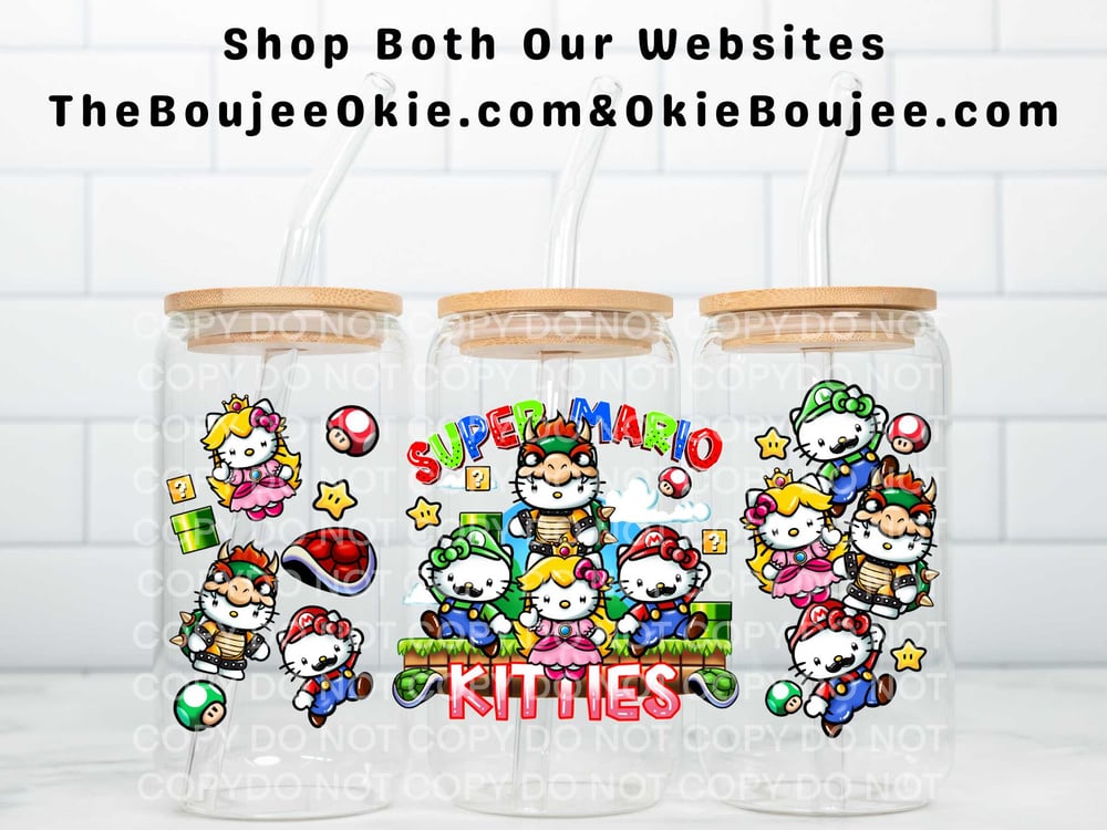 Image of Super Mario Kitties Uv Dtf Wrap Double Sided  W0870