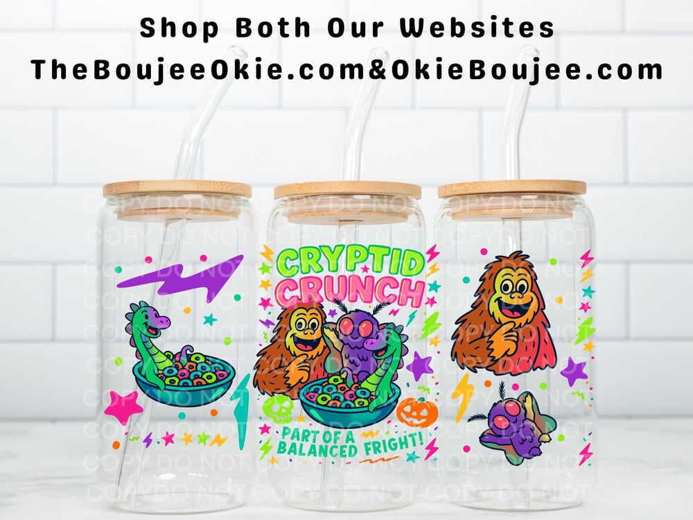 Image of Cryptid Crunch Cereal Uv Dtf Wrap Double Sided  W0872