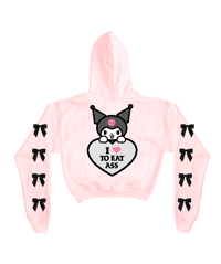 Image 2 of LET ME EAT IT CROPPED HOODIE