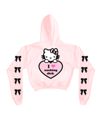 Image 1 of HELLO LOVER CROPPED HOODIE