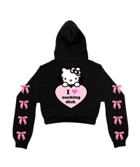 Image 3 of HELLO LOVER CROPPED HOODIE