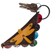 Image 1 of Leather Triangle Keychain - Twist The Triangle