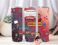 Image 2 of Do It Lady!!! Composition notebook style tumbler w/personalized name option 