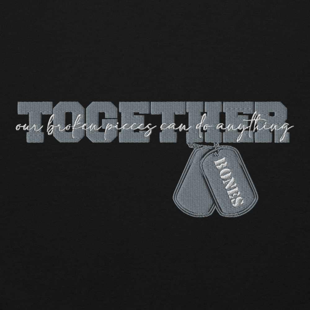 Image of Officially licensed leave me behind together embroidery Unisex Hoodie