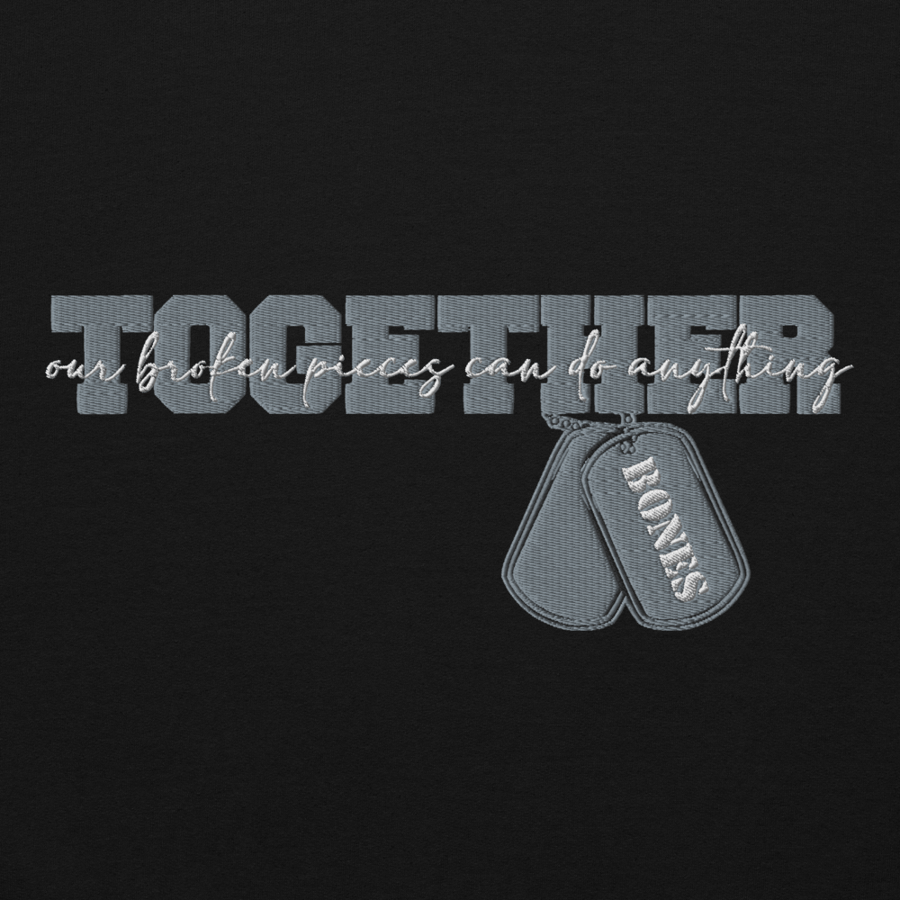 Image of Officially licensed leave me behind together embroidery Unisex Sweatshirt