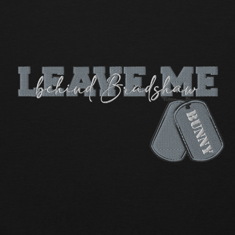 Image of Officially licensed leave me behind Bunny tags embroidery Unisex Sweatshirt