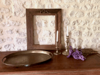 Image 4 of Grand cadre en bois ancien 1900.