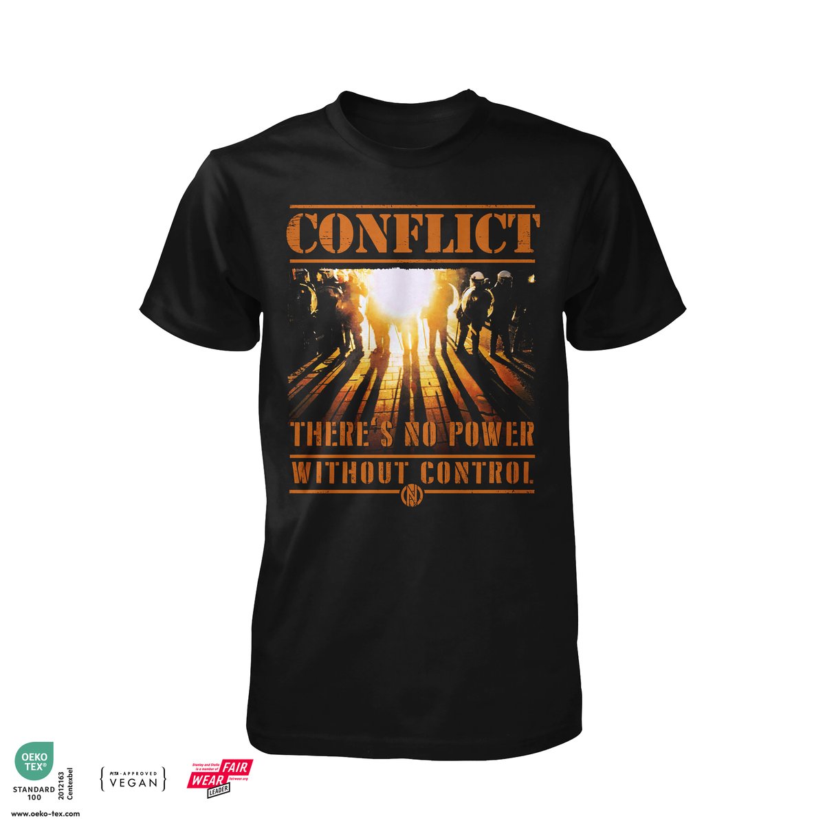 Image of CONFLICT There's No Power Without Control Tshirt