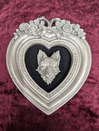 Image 2 of Heart Frame Wall Hanging Fox Head , Art