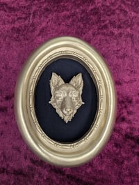 Image 1 of Copy of Oval Frame Wall Hanging Fox Head , Art