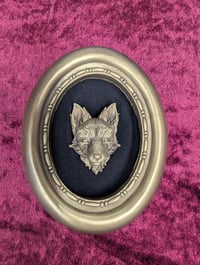 Image 2 of Copy of Oval Frame Wall Hanging Fox Head , Art