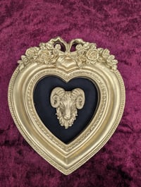 Image 2 of  Heart Frame Wall Hanging Ram Head , Art