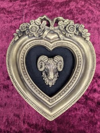 Image 1 of  Heart Frame Wall Hanging Ram Head , Art