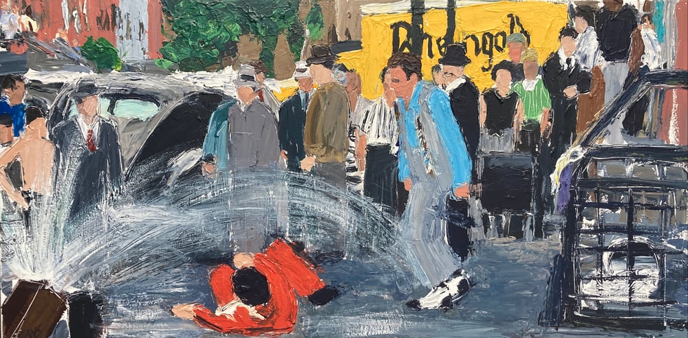 Image of Sonny beats Carlo (original on canvas)