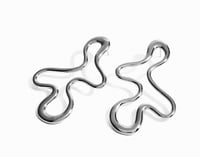 Image 2 of Abstract Geometric Earrings | Silver
