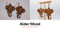 Image 2 of Elephant Engraved Earrings