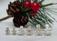 Image 1 of Gingerbread fine silver stud earrings