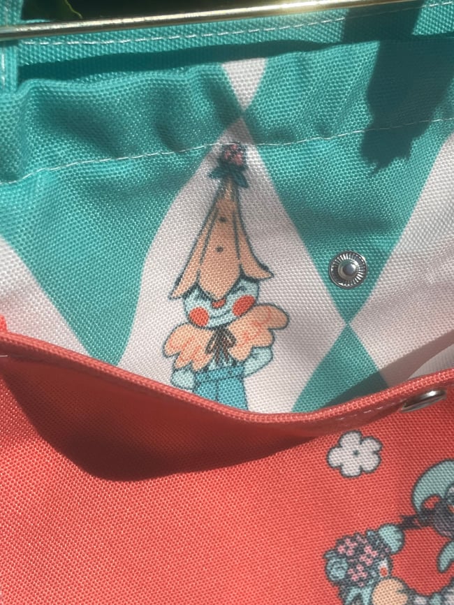 Botanical Clowns Long Strap Canvas Zip Bag