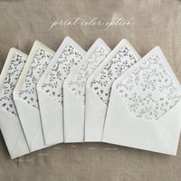 Image 3 of Dainty floral printed envelope liner for A7 euro flap envelope PACK of 10