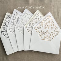 Image 5 of Dainty floral printed envelope liner for A7 euro flap envelope PACK of 10