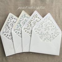 Image 8 of Dainty floral printed envelope liner for A7 euro flap envelope PACK of 10